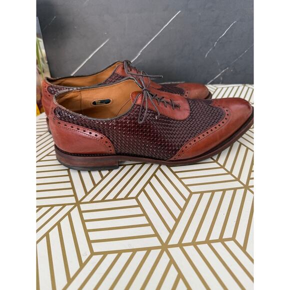 ALLEN EDMONDS Men\'s Hampstead Woven Braided Oxford Brown | Size 10 main image 4